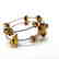 Baltic amber spiral bracelet bicolour beads 9-18mm - 2
