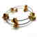 Baltic amber spiral bracelet bicolour beads 9-18mm - 4