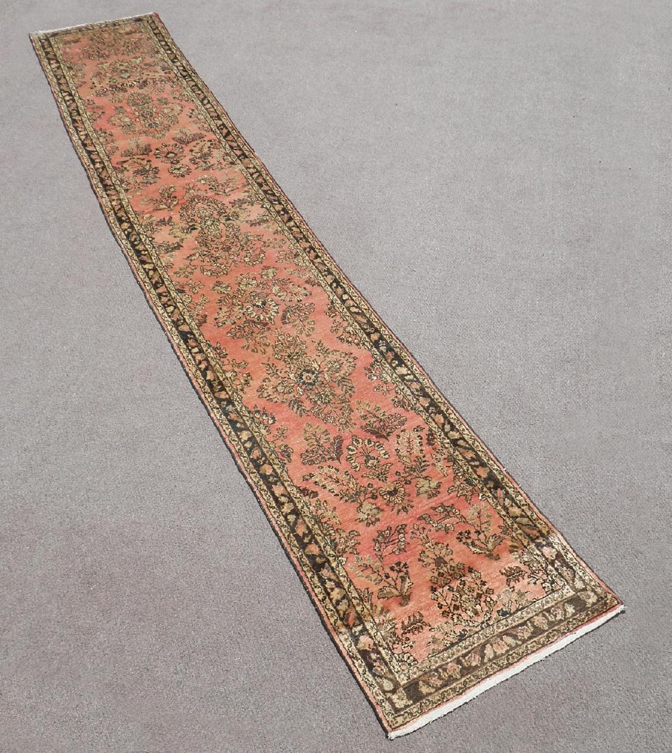 Hand Woven Semi Antique Persian Sarouk Rug 15.8x2.8 (1 of 6)