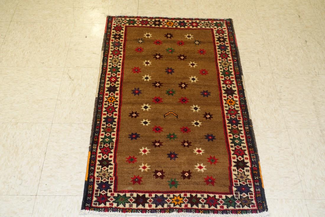 Vintage Persian Gabbeh wool Rug 3.9x2 (1 of 4)