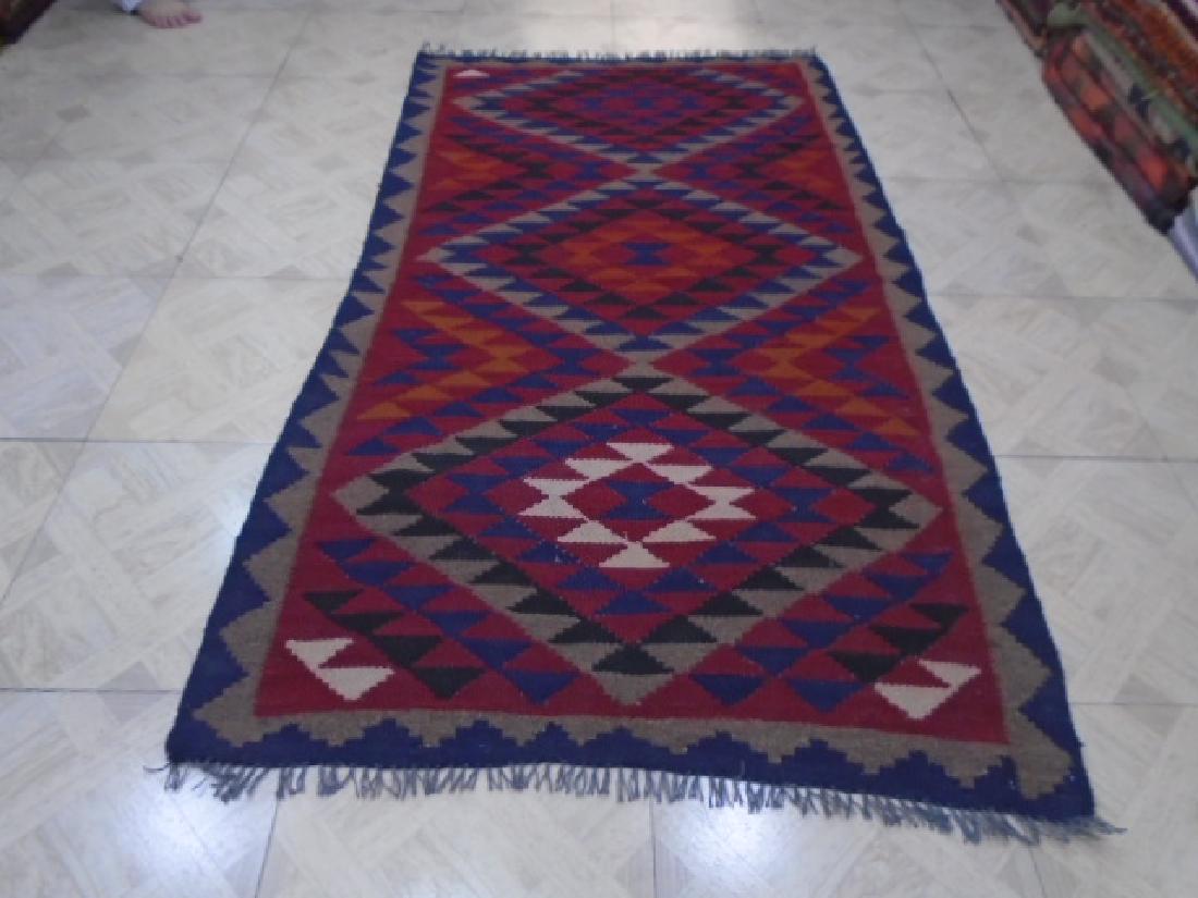 Afghan Maimana Kilim Rug 6x3.4: Afghan Maimana Kilim Amazing hand made maimana kilim semi antique afghanistan 6.0 x 3.4 ft wool 1990 Please note that this lot has a confidential reserve. When you leave a bid in advance of the auctio