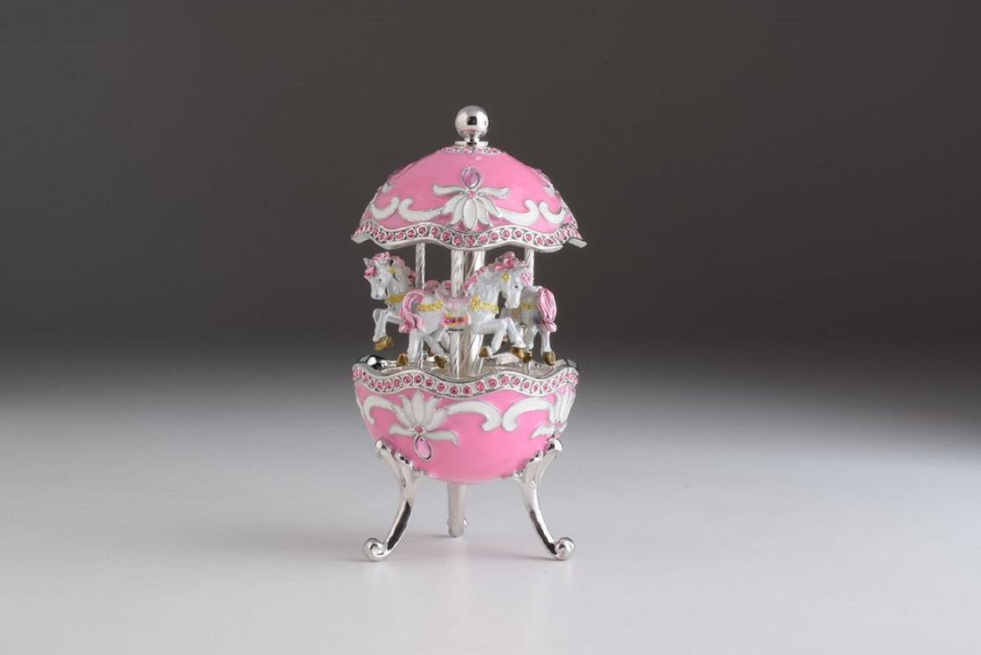After Fabergé: Pink Musical Carousel Faberge Egg Royal (1 of 5)