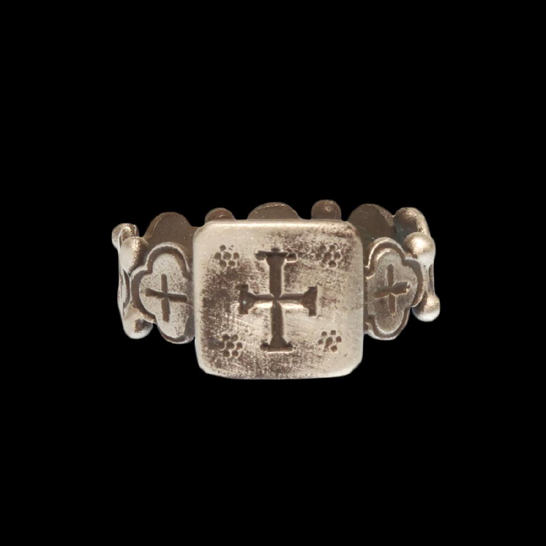Byzantine Solid Silver Ring with Crosses, c. 10th (1 of 6)