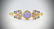 Gold Plated SS Bracelet with Violet Jade, Pale