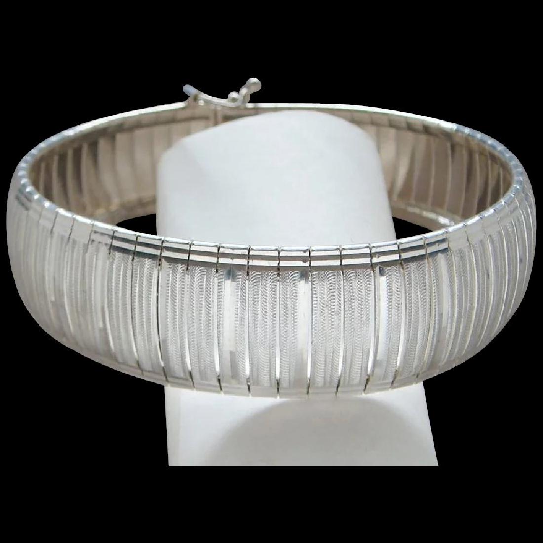 Spectacular Diamond Cut Engraved Sterling Silver Omega (1 of 10)