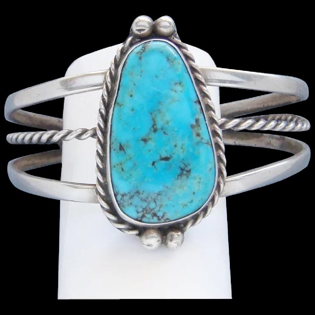 Vintage Sterling Silver Southwestern Sky Blue Turquoise (1 of 7)