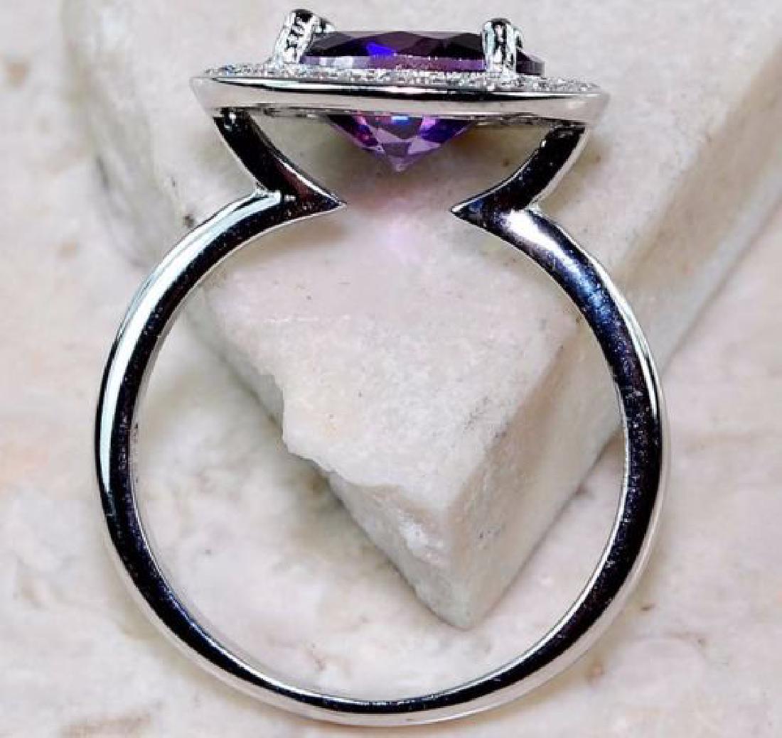 3CT Amethyst & White Topaz 925 Solid Genuine Sterling (1 of 1)