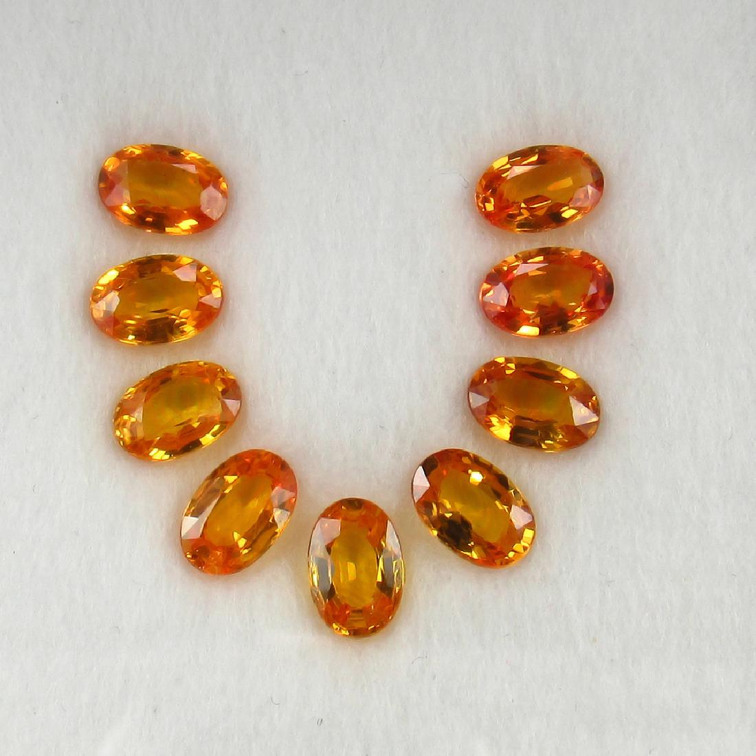 5.20 Ctw Natural 9 Loose Orange Sapphire Matching (1 of 3)