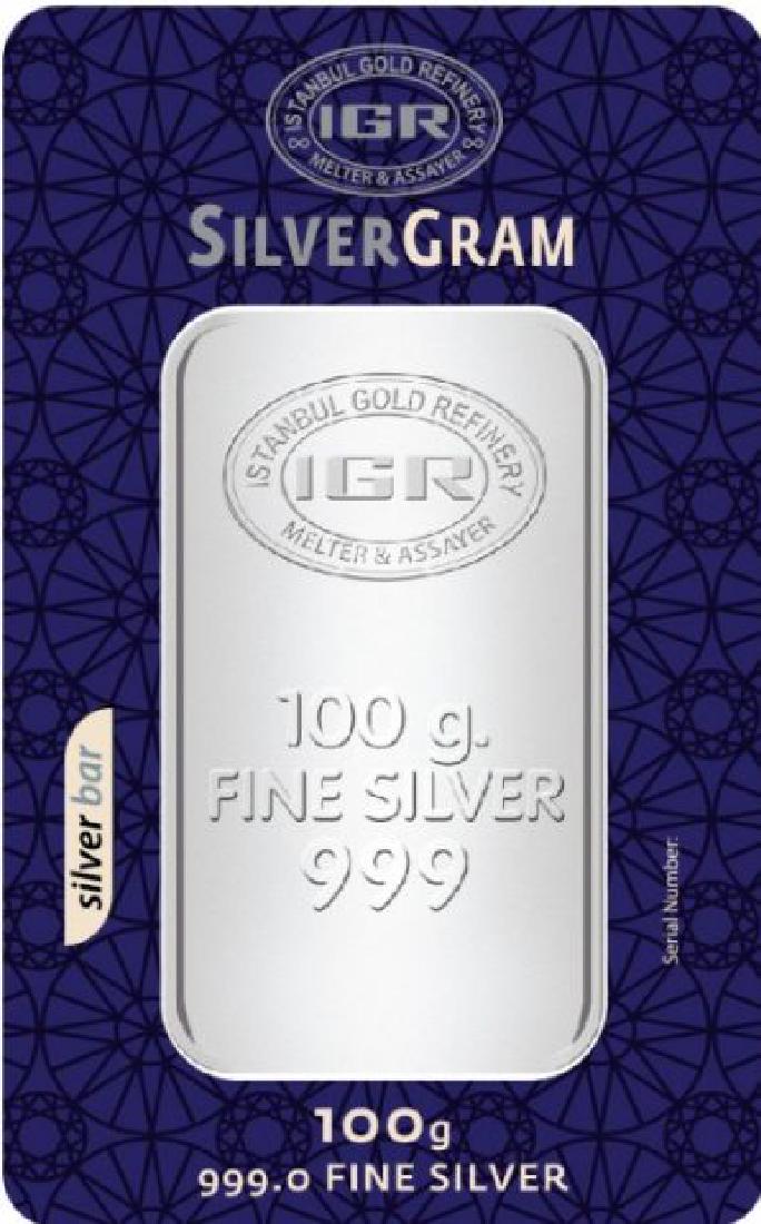 100g 999 Silver Bullion Bar (1 of 6)