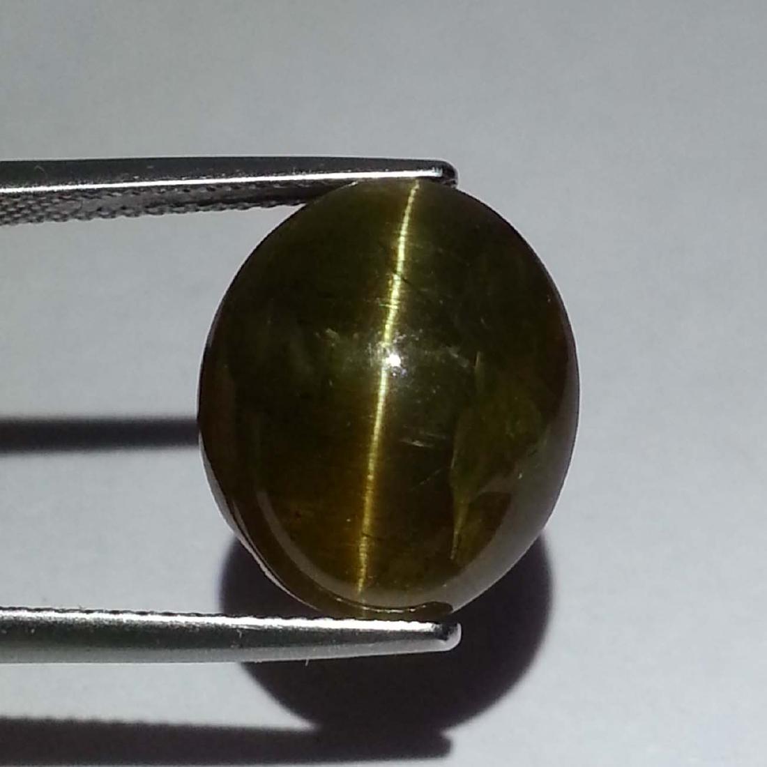 Top Grade Natural Apatite cat's Eye - 17.06 ct: Item: Top Grade Natural Apatite cat's Eye - 17.06 ct Color/Clarity: Opaque Loose gemstone Carat Weight: 17.06 Size (mm): 14.90 x 12.70 x 10.45 Oval - Africa No Reserve: This lot starts at $1 and has n