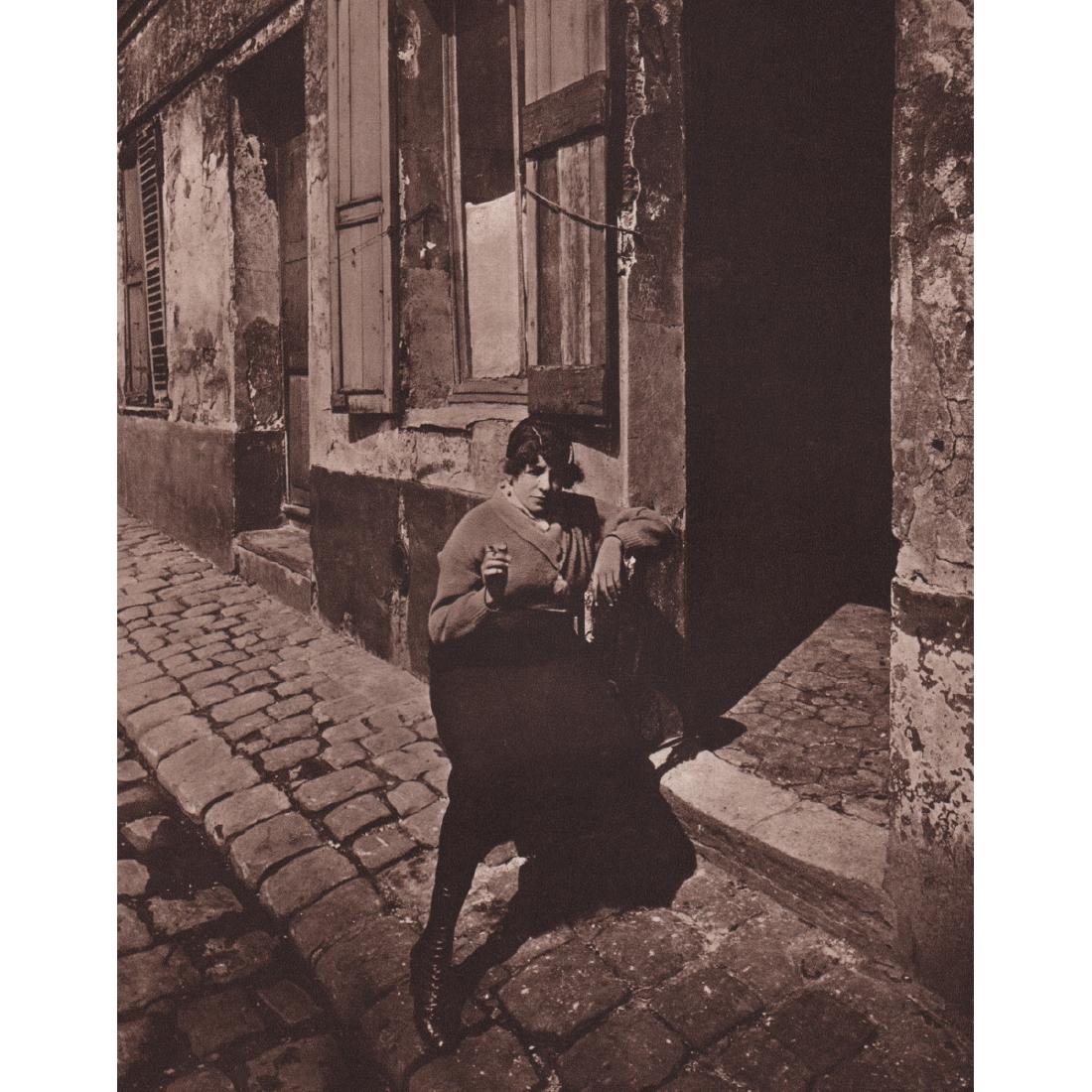 EUGENE ATGET - Woman of the Streets, Paris: Artist: EUGENE ATGET Print Title: Woman of the Streets, Paris Medium: Sheet-Fed Gravure Printing Date: 1960's Printed in Switzerland Image Size approx: 6.5 x 8 inches Jean-EugÃ¨ne-Auguste Atget (185