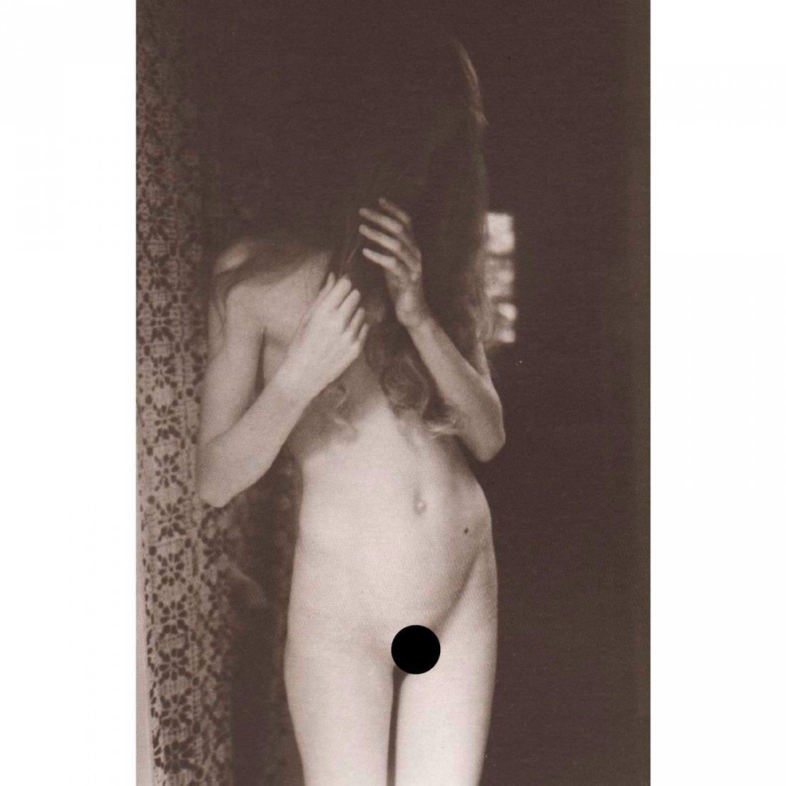 DAVID HAMILTON - Sarah stroking her hair: Artist: DAVID HAMILTON Print Title: Sarah stroking her hair Medium: Photo-Lithograph From a Limited Edition Folio (1140/2500) Printing Date: 1974 Printed in West Germany Image Size: approx. 3.5 x 5.5