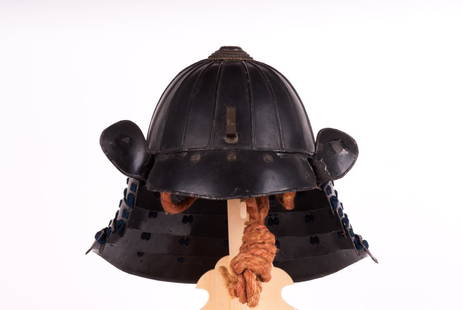 Japanese Kabuto (Helmet) Made in Edo Period: Title: Japanese Kabuto (Helmet) Made in Edo PeriodDate/Period: 18th or 19th centuryMaterials: ironDimensions: Hachi Size: 28 cm x 16 cm Shikoro Size: 13 cm x 33 cm Japanese iron kabuto (helmet) that