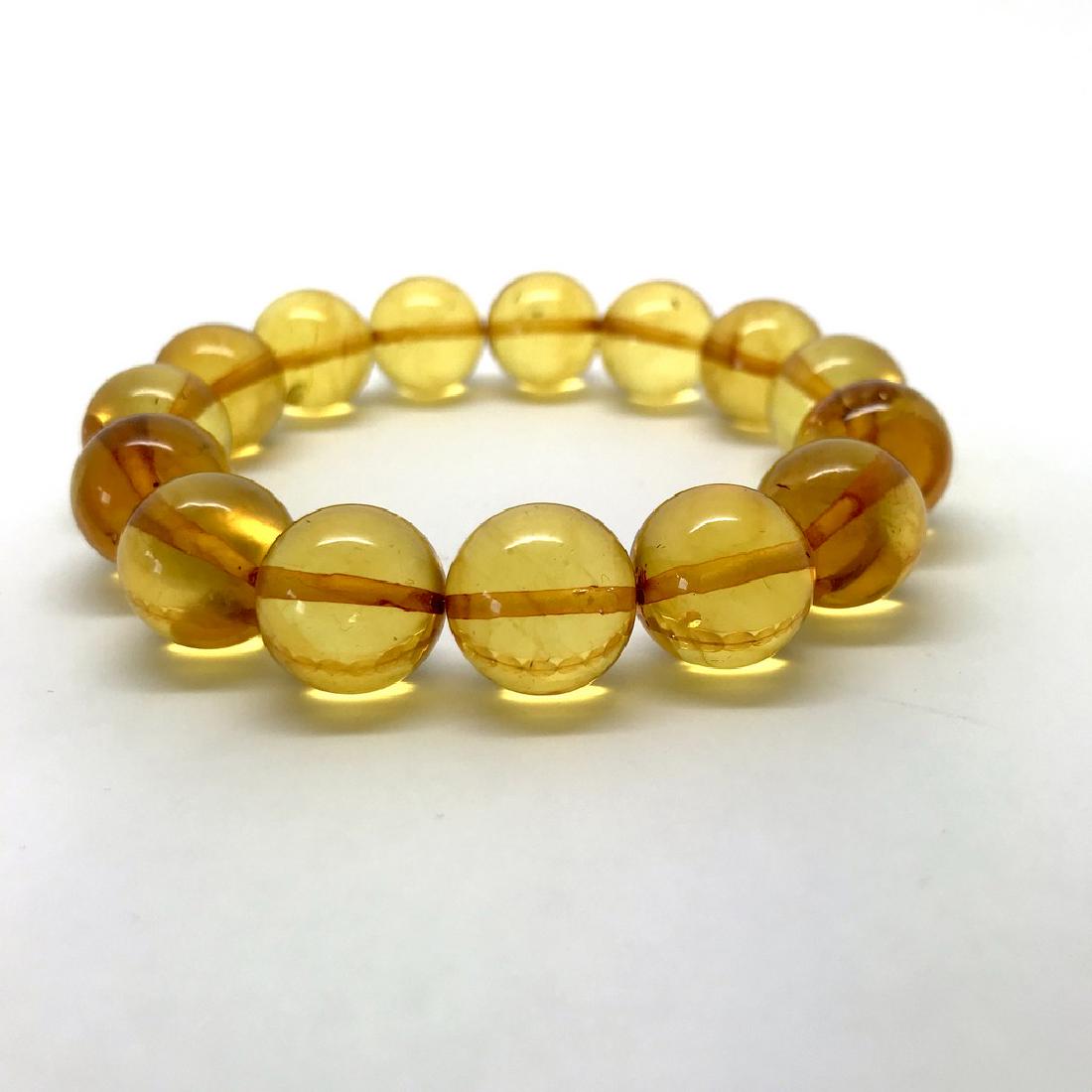 Baltic amber bracelet honey beads ø13mm 18.4gr (1 of 8)