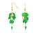 14K 'Cluster' Earrings with Imperial Jadeite Jade and - 2