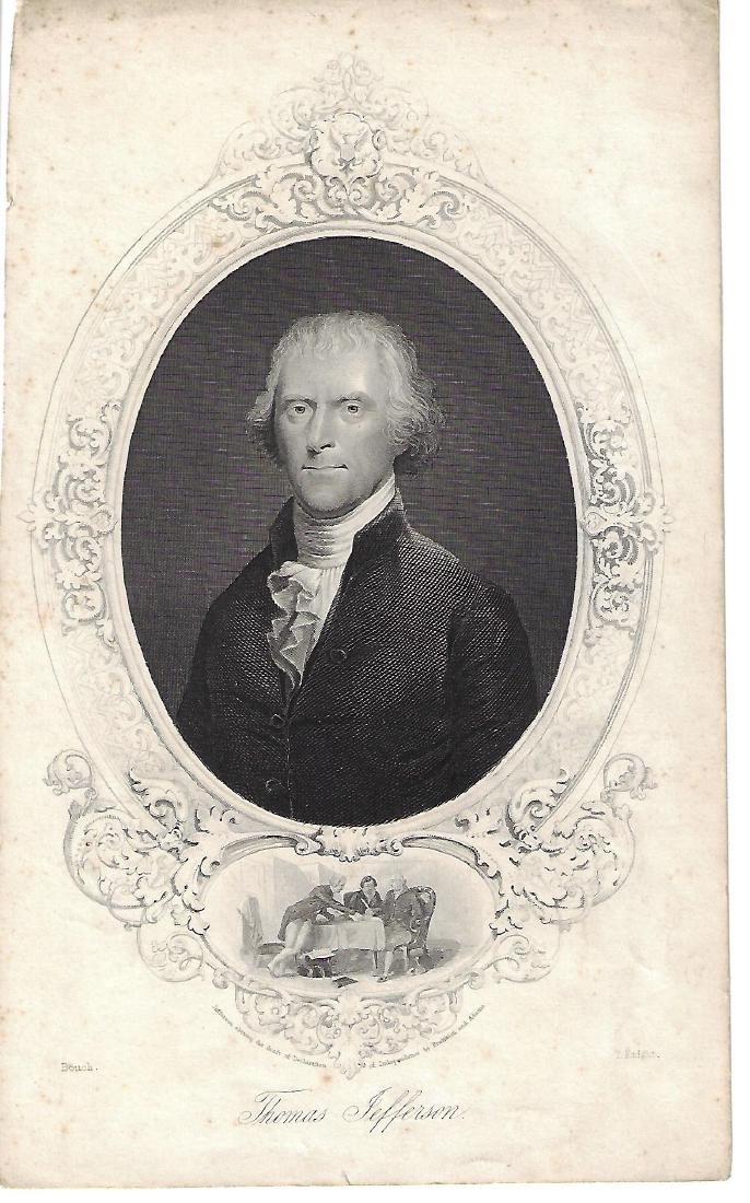 1850 Stipple Engraving Thomas Jefferson (1 of 1)