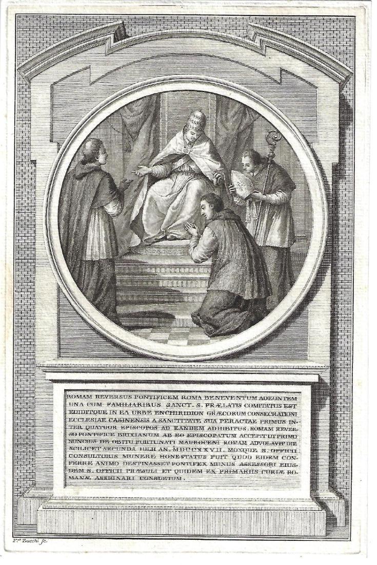 18th C Zucchi Engraving Papal Meeting (1 of 1)