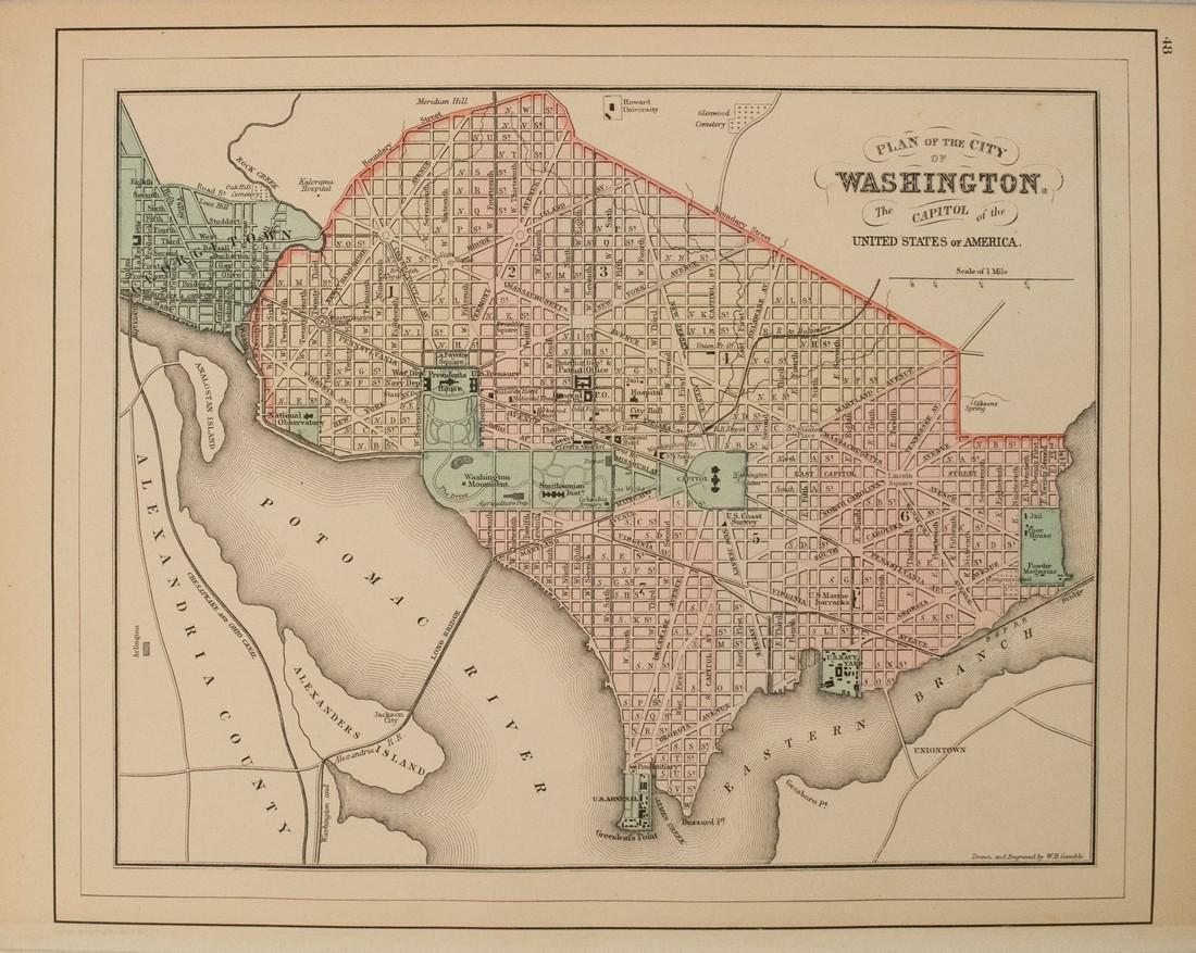 1887Mitchell Map of Washington D.C. -- Plan of the City (1 of 1)