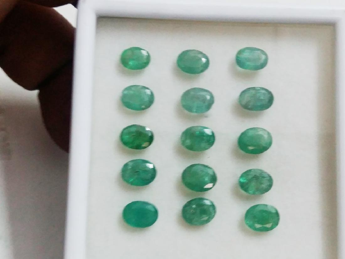 Natural Oval Cut Colombian Emerald Gemstone Wholesale: Item: Natural Oval Cut Colombian Emerald Gemstone Wholesale Lot Gemstones: Emerald Carat Weights: 17 Size/Dimensions: 8 x 6 No of Pcs. : 15 Please note that this lot has a confidential reserve. When y
