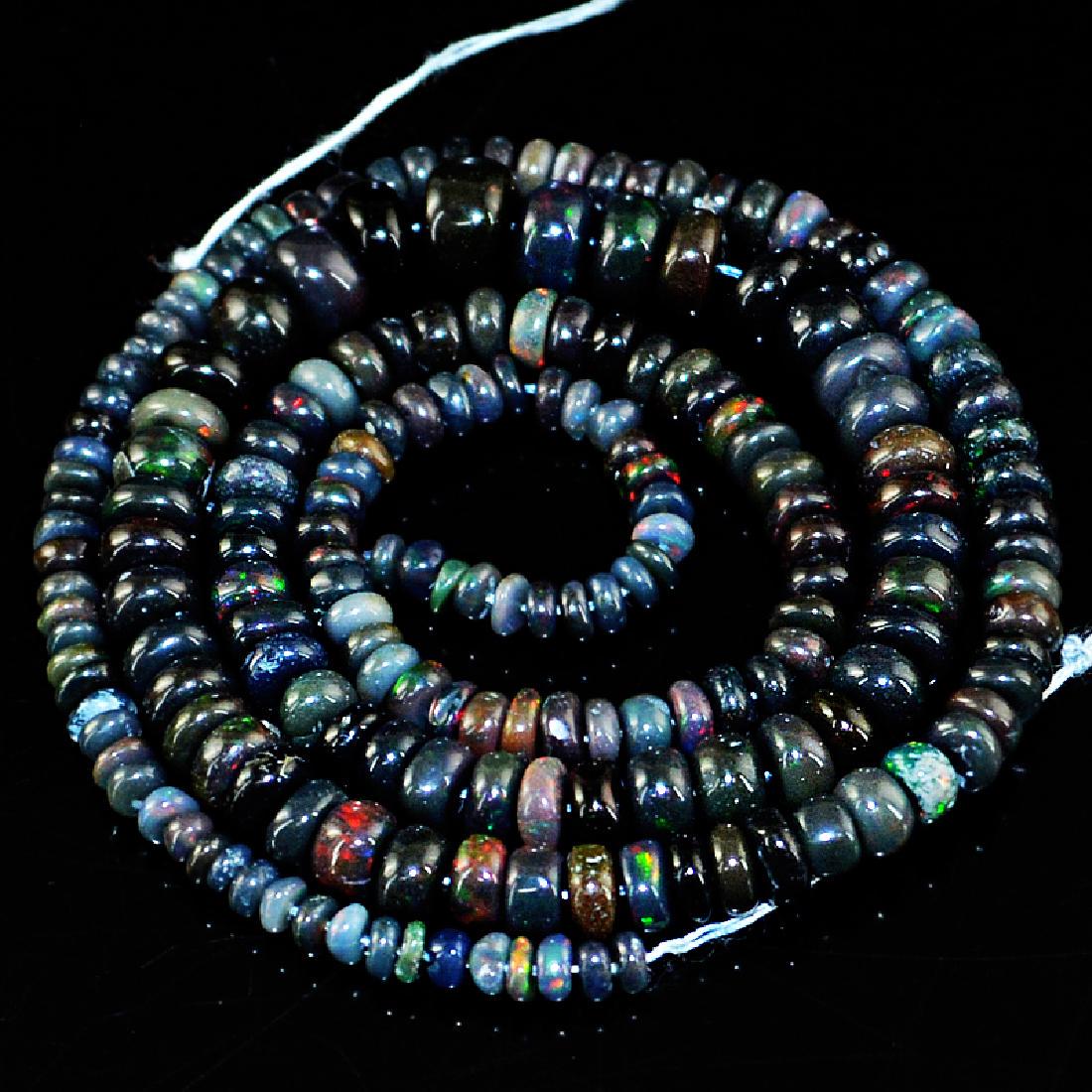 Black Ethiopian Opal Round Beads Strand (1 of 2)