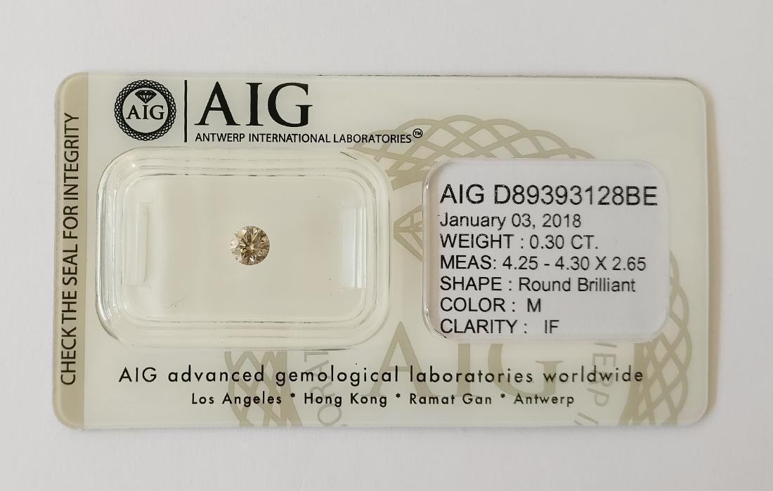 Round Brilliant Cut Diamond Total 0.30 ct M IF (1 of 4)