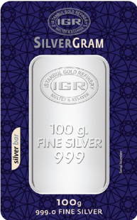 100g 999 Silver Bullion Bar: Item: 100g 999 Silver Bullion BarMaterials: SilverSize: Minted Bar -100g 999 Silver Bullion Bar -999/1000 Silver, -5x3x0.7cm -Sealed & Certificate -Manufacturer: Istanbul Gold Refinery - Shipped