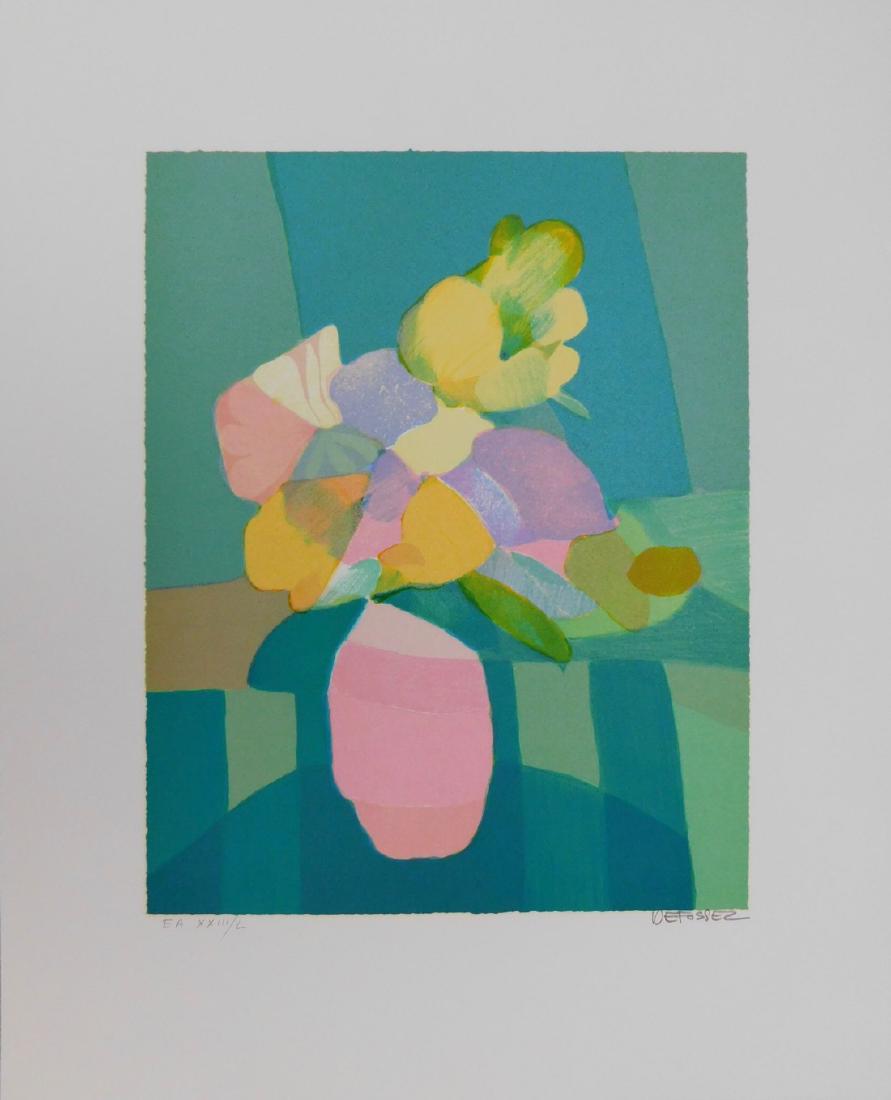 Alfred Defossez Lithograph Vase mauve (1 of 8)