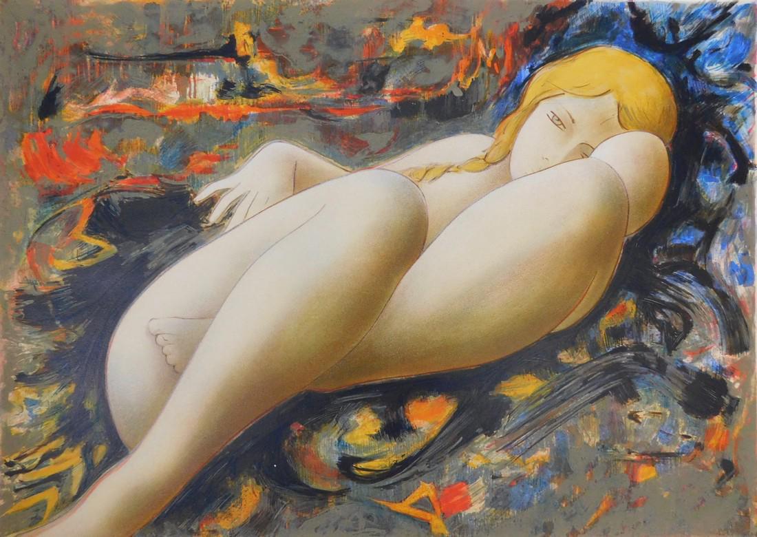 Alain Bonnefoit Lithograph Nu Blonde (1 of 9)