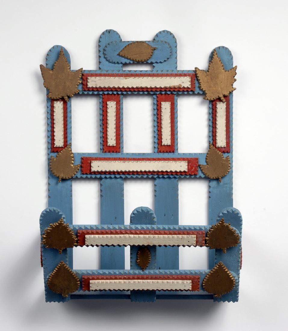 Patriotic Painted Tramp Art Wall Pocket (1 of 4)