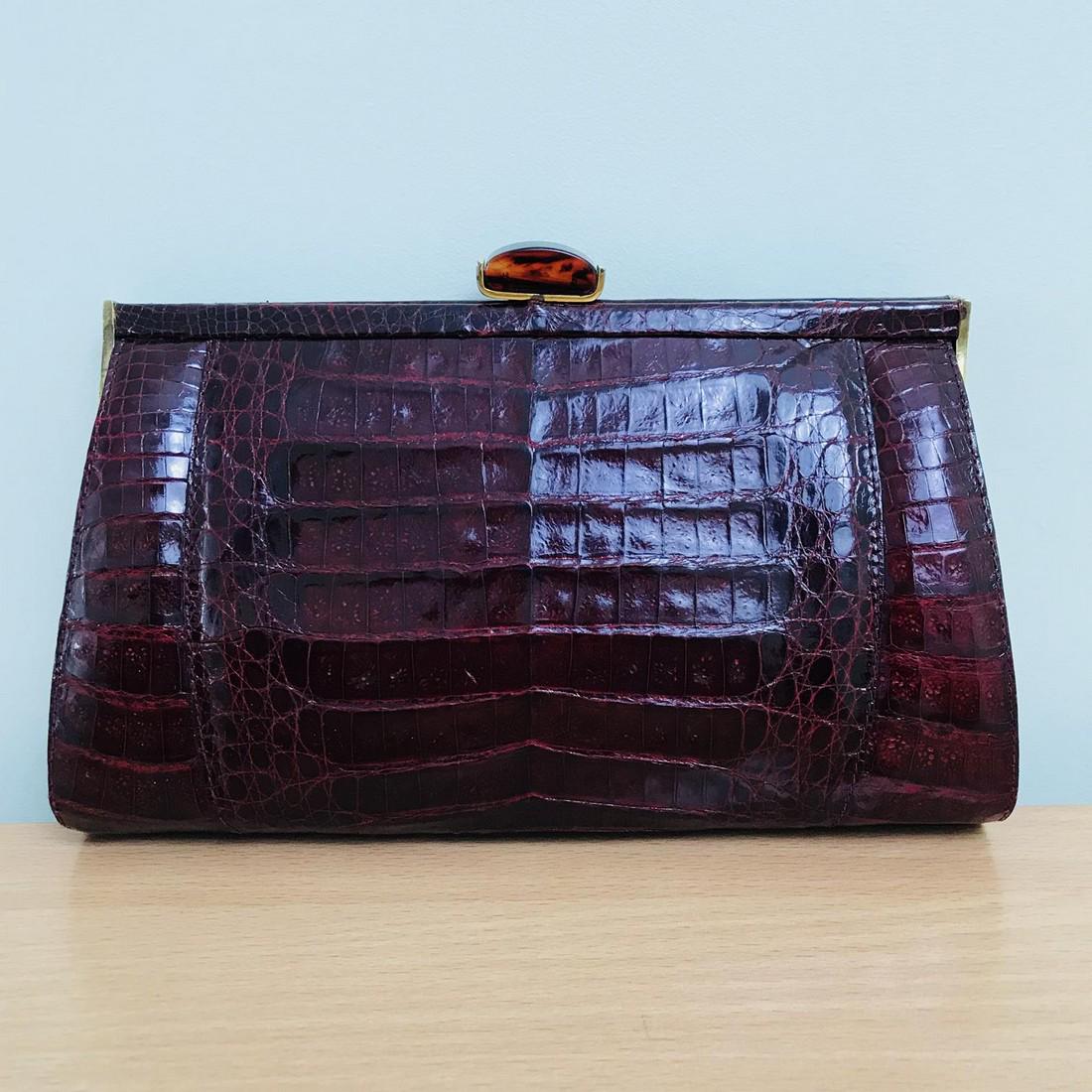 Vintage Crocodile Leather Clutch Bag (1 of 6)