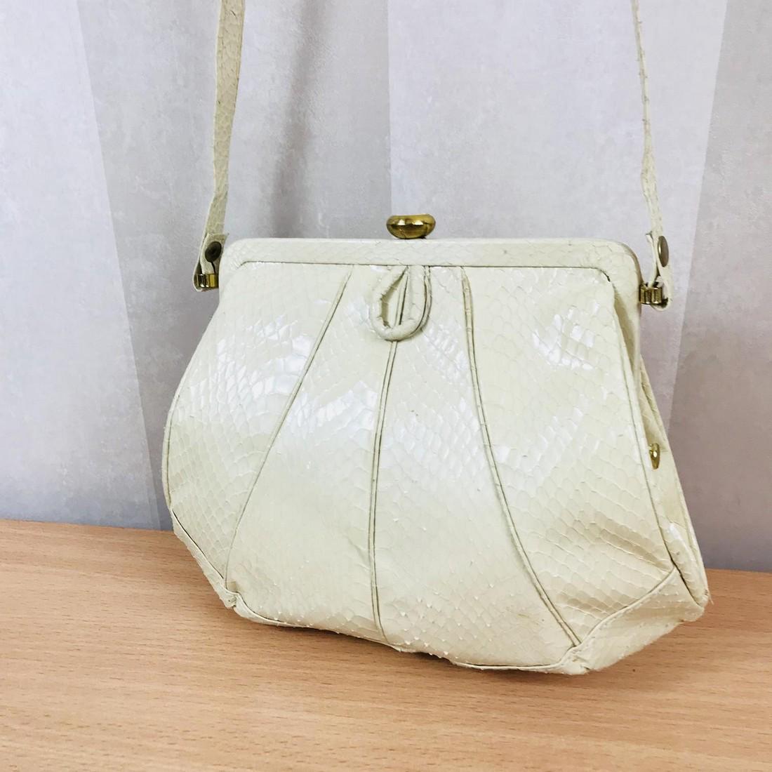 Vintage Snakeskin Leather Small Shoulder Bag / Clutch (1 of 6)