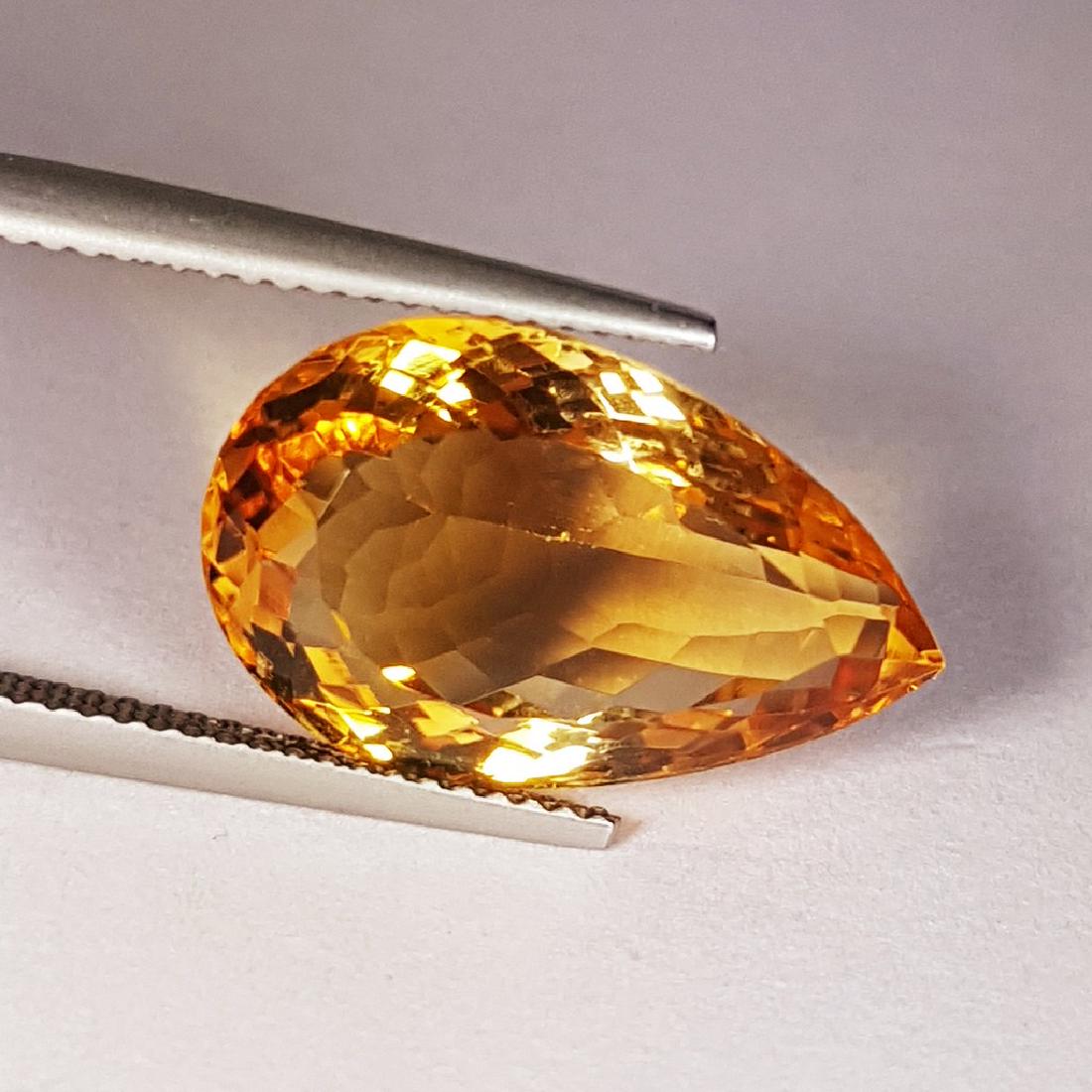 Wonderful Pear Cut Natural Citrine - 9.86 ct (1 of 4)