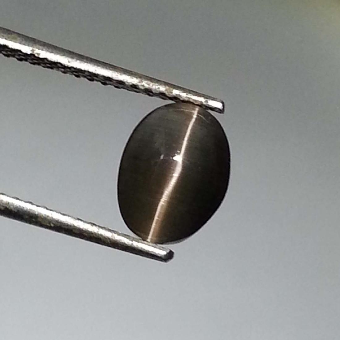 Top Eye Sillimanite Cat's Eye - 1.76 ct: Item: Top Eye Sillimanite Cat's Eye - 1.76 ct Color/Clarity: Opaque Loose gemstone Carat Weight: 1.76 Size (mm): 8.10 x 6.15 x 3.70 Oval - Africa No Reserve: This lot starts at $1 and has no reserve a