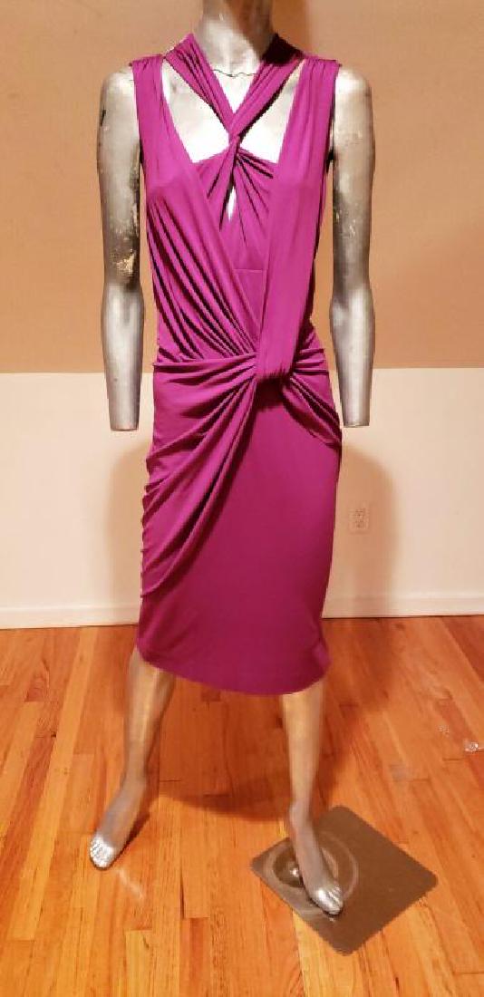 NICOLE MILLER grecian draped purple embllished dress (1 of 11)