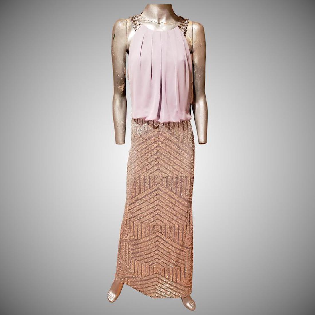 Vintage Vince Camuto silver chiffon sequin crystal (1 of 9)