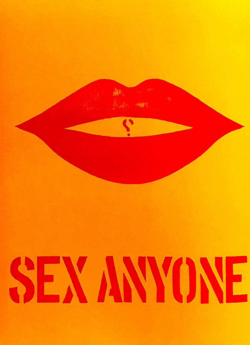 Robert Indiana, (after). Lithograph Sex Anyone: Artist: Robert Indiana, (after)., American Title: Sex Anyone Year: 1964 Materials: BFK Rives Paper Size: 41x28 cm. Original lithograph from One Cent Life portfolio. From the rare limited edition: 939/
