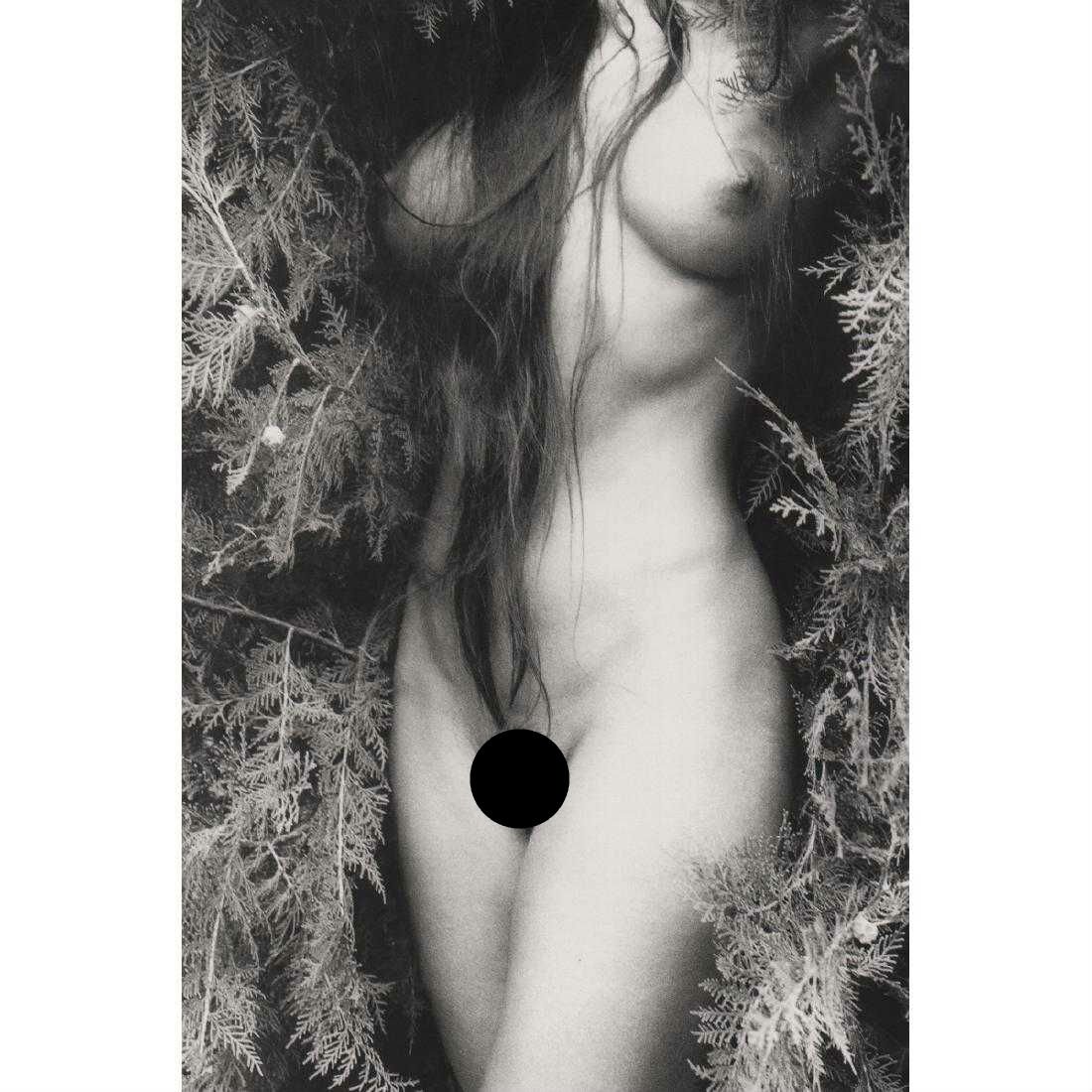 LUCIEN CLERGUE - Nude with Long Hair, Joyeuse 1995: Artist: LUCIEN CLERGUE Print Title: Nude with Long Hair, Joyeuse 1995 Medium: Photo-lithograph Printing Date: 1990's Printed in Germany Image Size approx: 8 X 12 inches Lucien Clergue (1934-2014) was 
