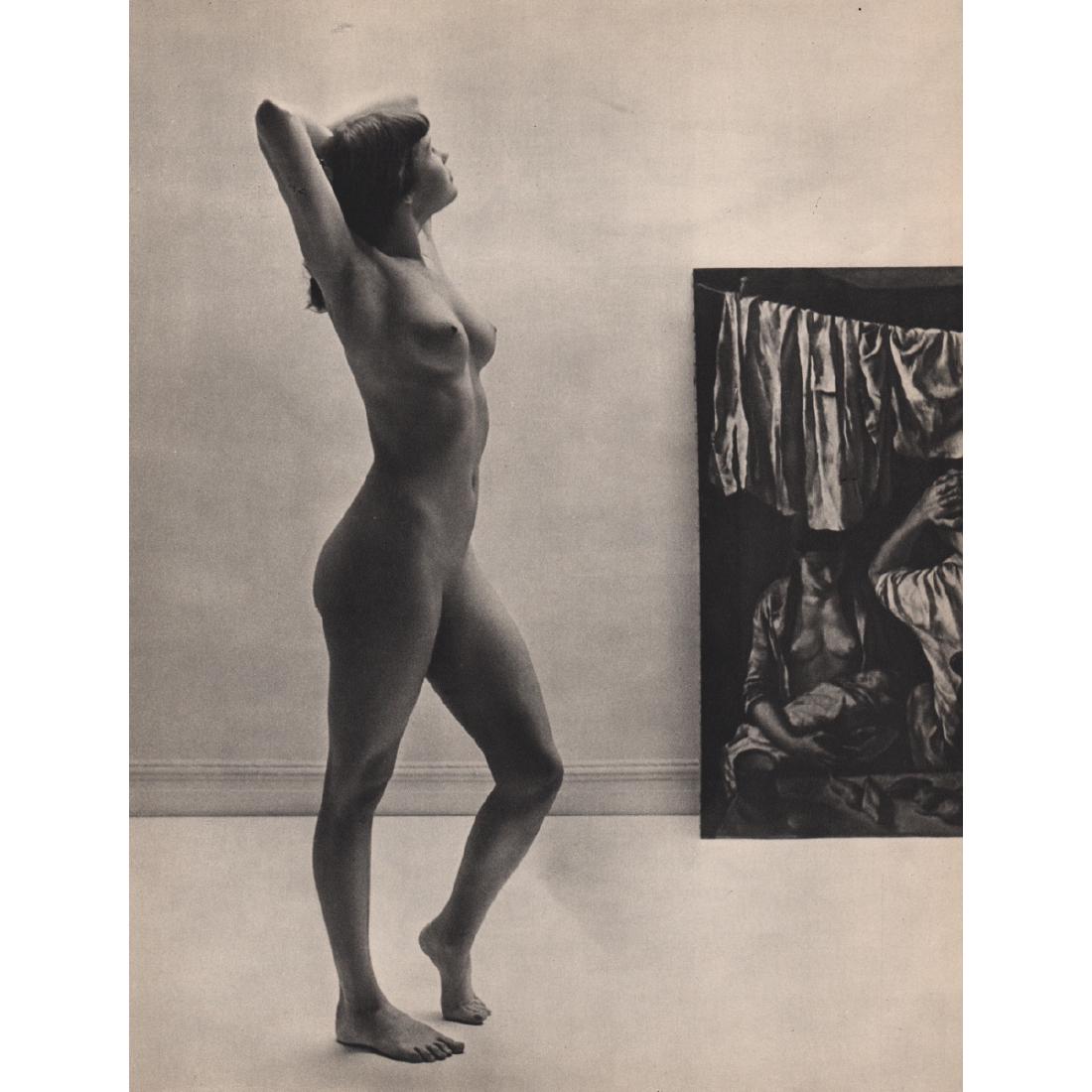 ANDRE DE DIENES - Nude: Artist: ANDRE DE DIENES Print Title: Nude Medium: Sheet-fed Gravure Printing Date: 1950s Printed in France Image size approx. 8.75 x 11.5 inches Andre De Dienes (1913-1985) was a Hungarian photographe