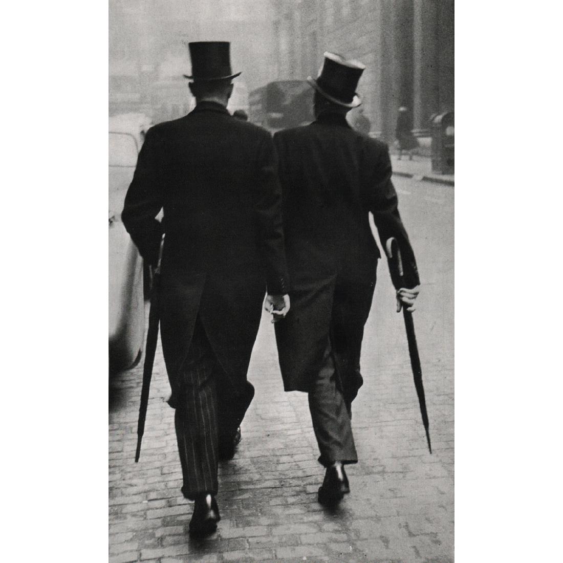 ROBERT FRANK - Gentlemen in Top Hats: Artist: ROBERT FRANK Print Title: Gentlemen in Top Hats Medium: Sheet-fed Gravure Printing Date: 1970's Printed in England Image Size: 6.5 x 10 inches Robert Frank (b. 1924) is an American photographe
