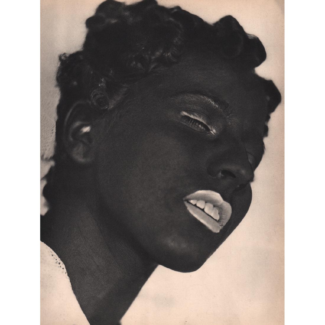 HERBERT MATTER - Woman: Artist: HERBERT MATTER Print Title: Woman Medium: Sheet-fed Gravure Printing Date: 1930's Printed in France Image size approx. 9 x 11.5 inches Herbert Matter (1907-1984) was a Swiss-born American phot