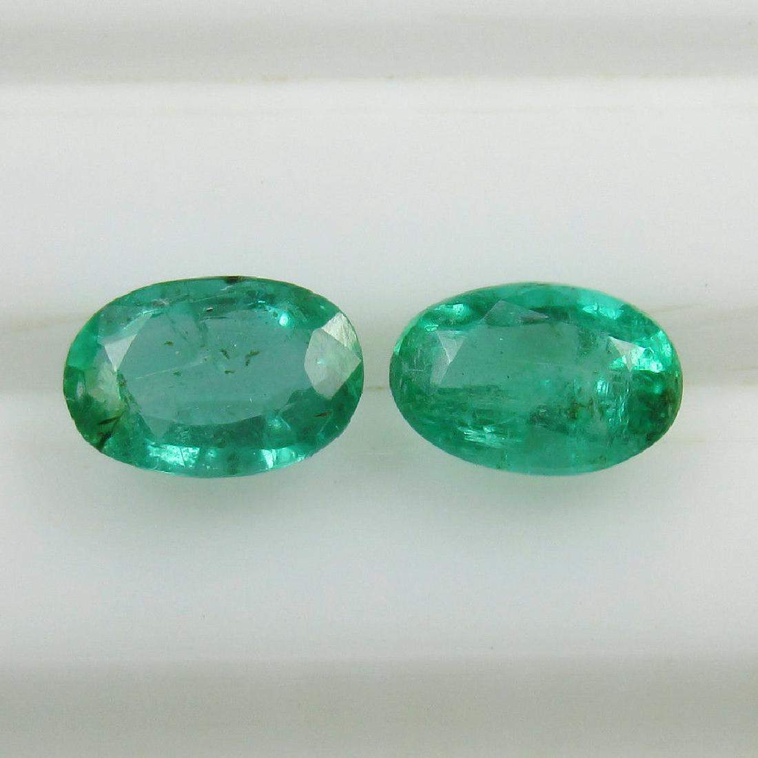 0.95 Ct Genuine Loose Zambian Emerald 6X4.5 mm Oval cut (1 of 1)