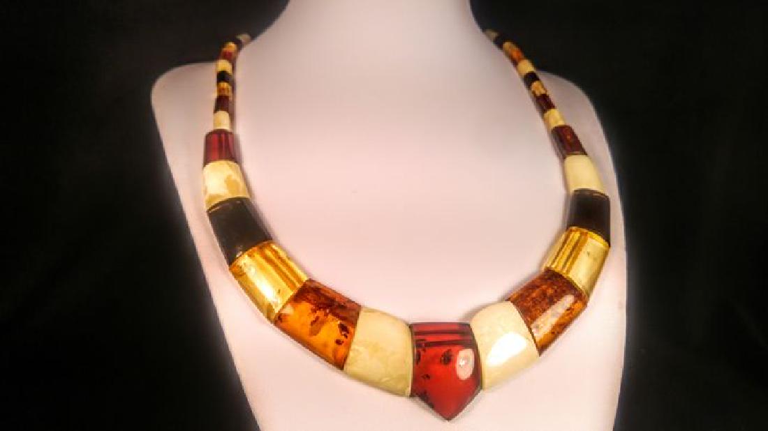 100% Genuine Mix colour Baltic amber necklace (1 of 10)