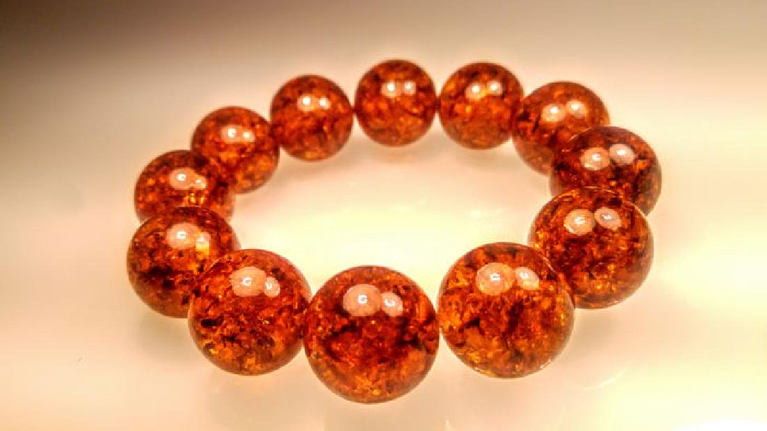 Baltic amber Cognac colour bracelet (1 of 10)