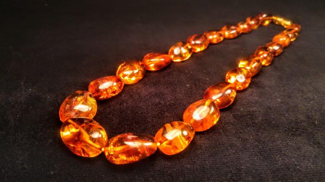 100% Genuine Vintage cognac colour Baltic amber (1 of 10)