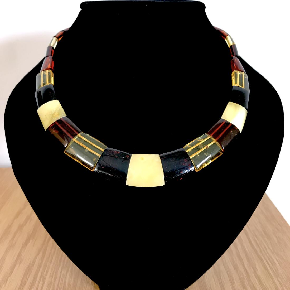 Wide Baltic amber collar necklace 20mm 46cm 20.8 grams (1 of 9)