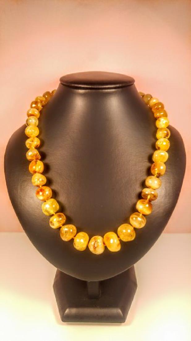 Genuine Egg yolk- Royal colour long Baltic amber (1 of 10)