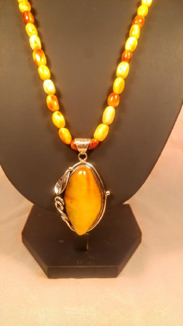 100% Genuine Vintage Baltic Amber necklace with marked (1 of 10)