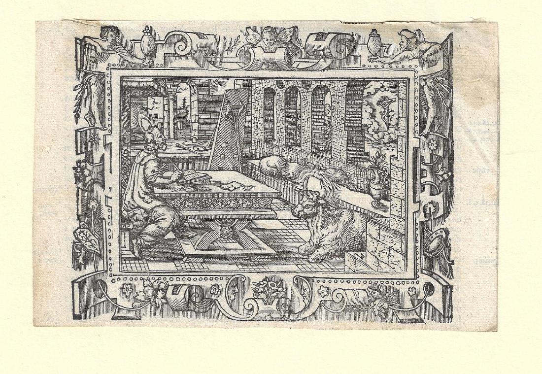 c1550 Engraving of Saint Luke by Solis (1 of 1)