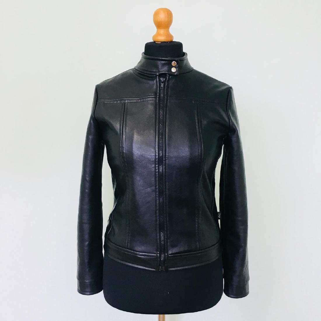 Vintage Women's Eco Leather Biker Style Jacket Size EUR (1 of 10)