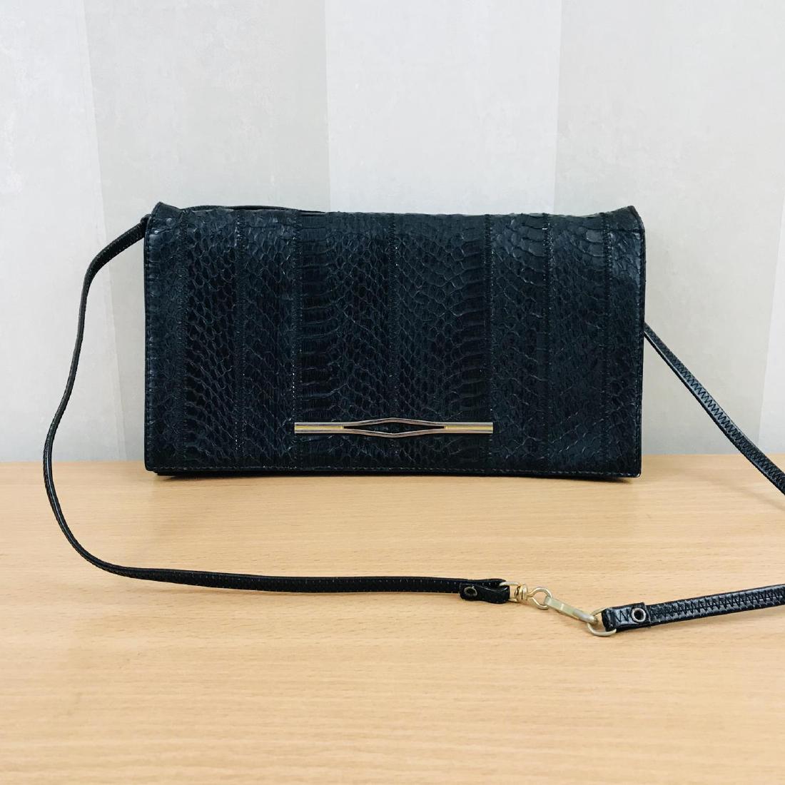 Vintage Handmade Genuine Snake Skin Leather Clutch Bag (1 of 5)
